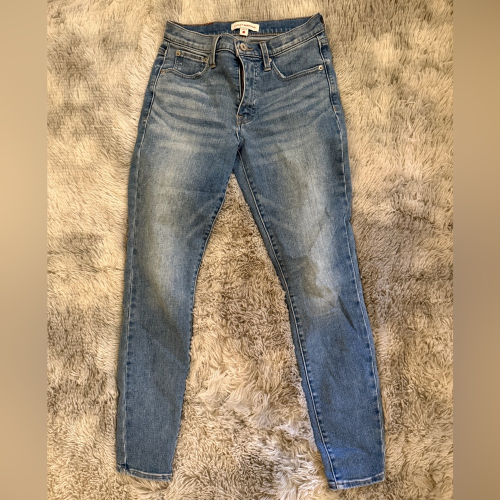 Lucky Brand Blue Skinny Jeans with Vintage Wash